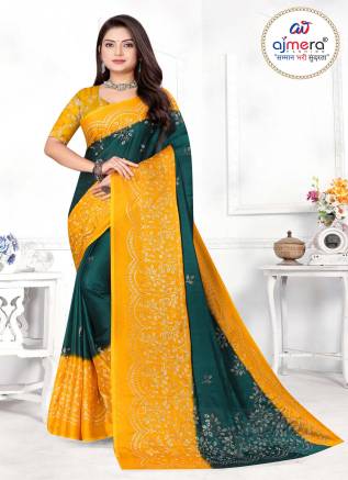 Wholesale Printed Silk Sarees – Trendy Designs & Competitive Prices 2024 | Ajmera Fashion Manufacturers, Suppliers, Exporters in Jind